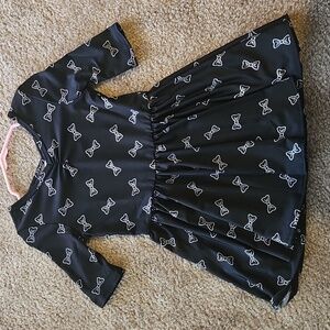 Dot Dot Smile Bow Ballerina Dress 2T- Black & White